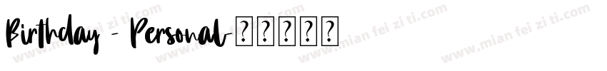 Birthday - Personal字体转换